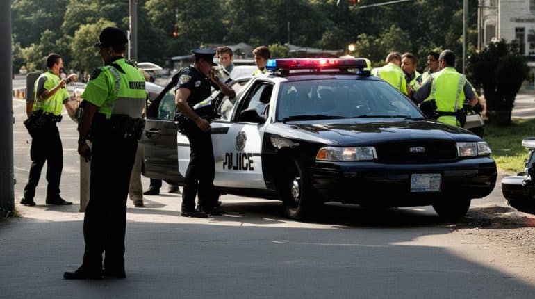 Arrest procedures after a DUI accident