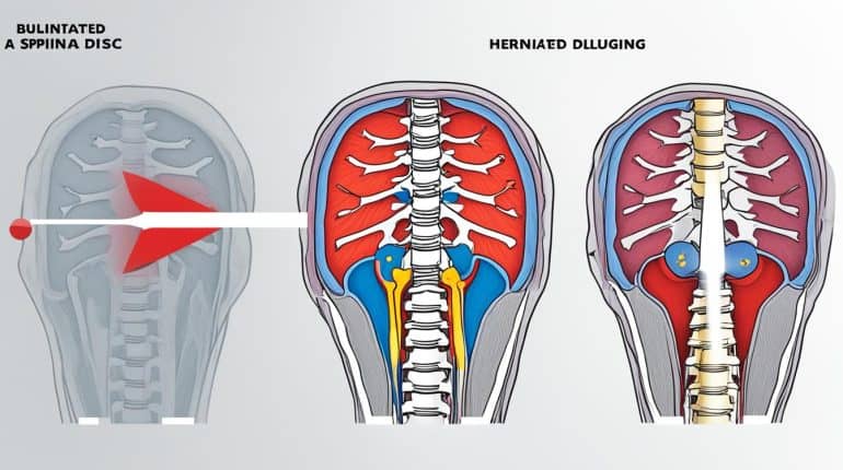 bulging disc versus herniated disc diagram